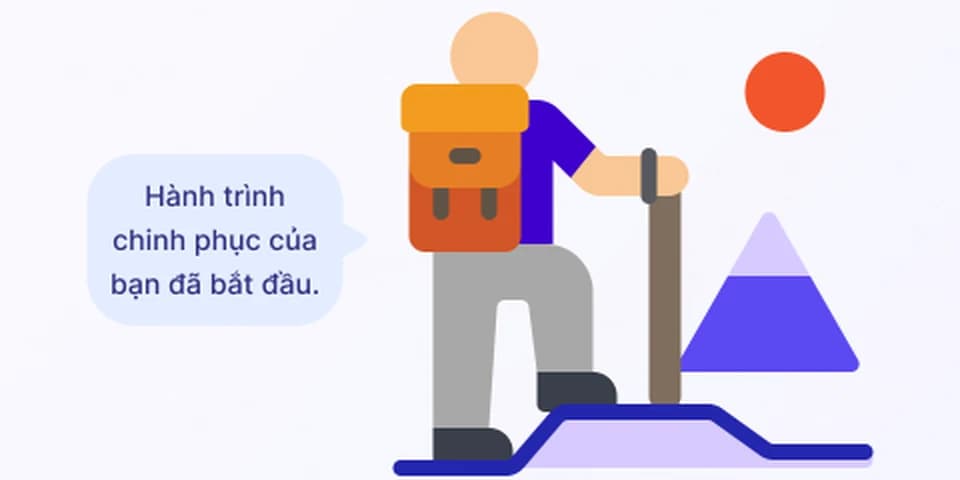 Người leo núi bắt đầu hành trình chinh phục